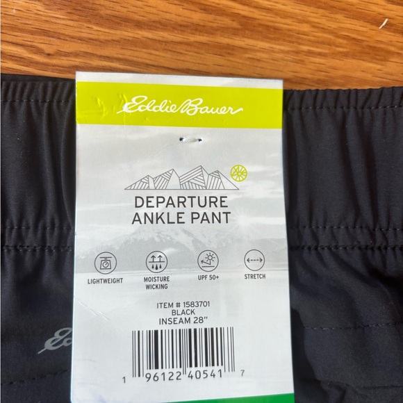 NEW Eddie Bauer Women's Black Travel Departure Lightweight Ankle Pants Size XL - Picture 4 of 8